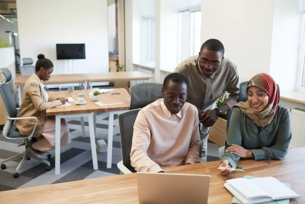 Young professionals working together in the office